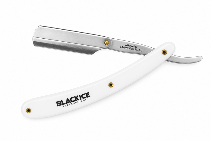 Black Ice Professional Classic White Straight Razor