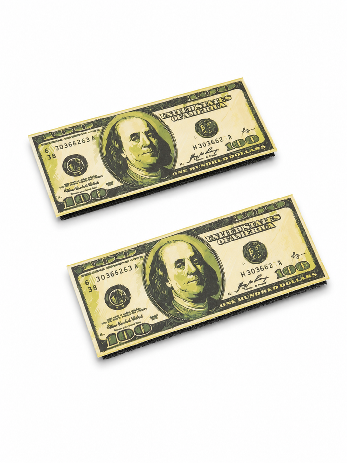 Black Ice Professional Hair Gripper Velcro Pads - MONEY [2PC/SET]