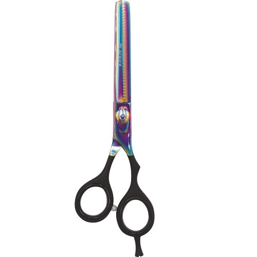 Black Ice Professional Stylish Off Set Grip Holo & Black 6.5" Thinning Shear