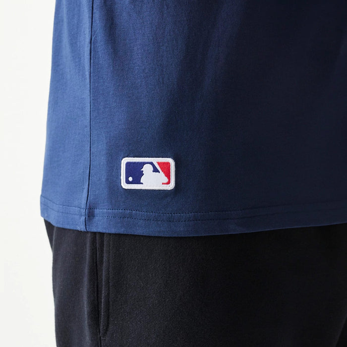 The Male model is wearing Boston Red Sox MLB Regular Dark Blue T-Shirt 5