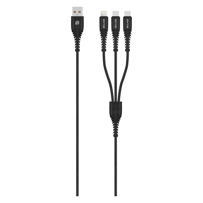 Bounce Cord Series 3-in-1 Charging Cable 1m