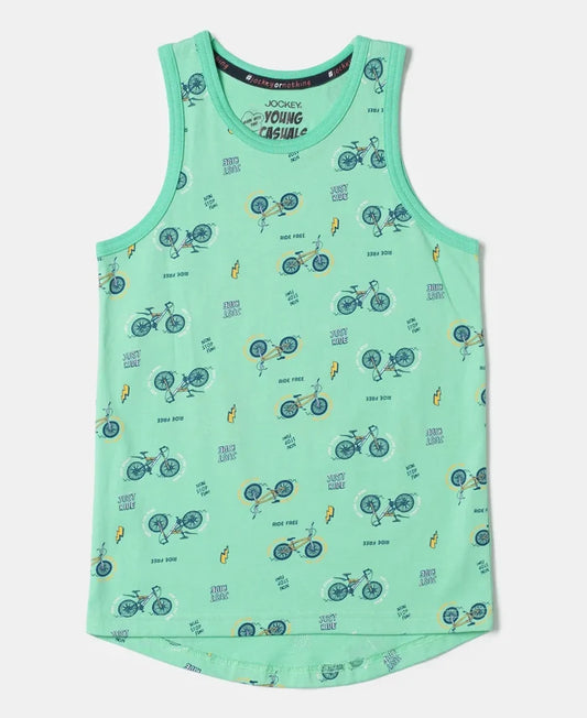 Super Combed Cotton Printed Tank Top - Spring Bouquet-1