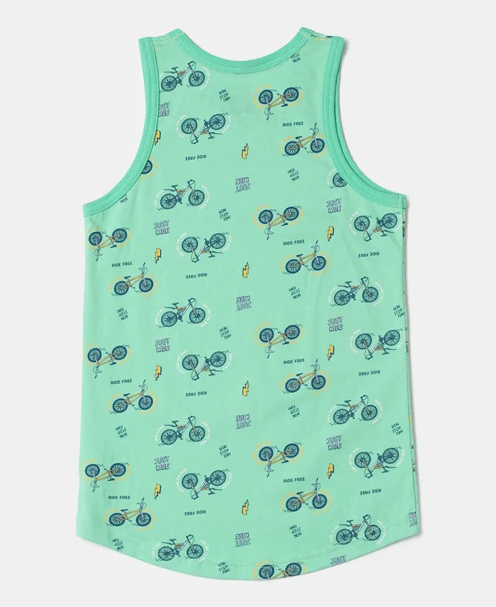 Super Combed Cotton Printed Tank Top - Spring Bouquet-2