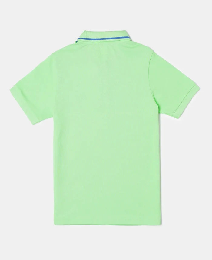 Super Combed Cotton Rich Graphic Printed Half Sleeve Polo T-Shirt - Spring Bouquet-2