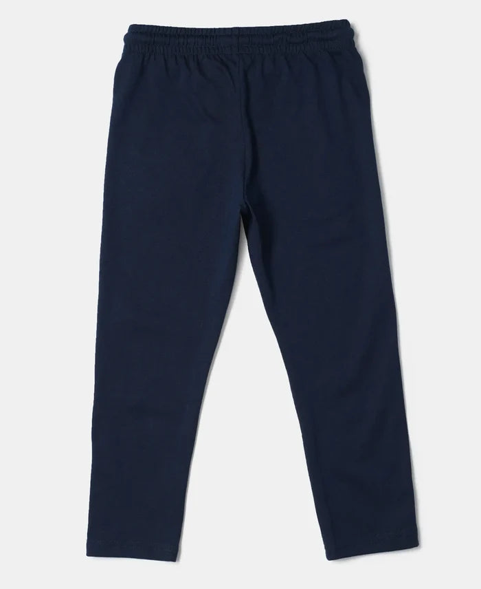 Super Combed Cotton Rich Graphic Printed Joggers with Elasticated Hem - Navy-2