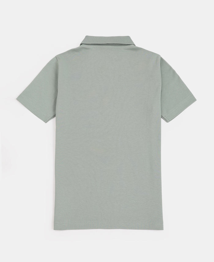 Boy's Super Combed Cotton Rich Regular Fit Polo T-Shirt - Iceberg Green