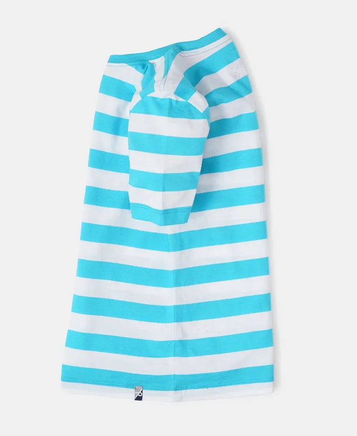 Super Combed Cotton Striped Half Sleeve T-Shirt - Assorted-5
