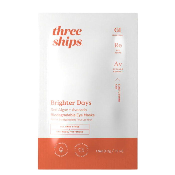 Brighter Days Red Algae + Avocado Biodegradable Eye Mask - Single