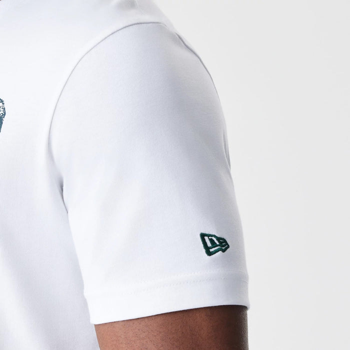 The Male model is wearing Caddyshack Caddy Day Tournament White T-Shirt 5
