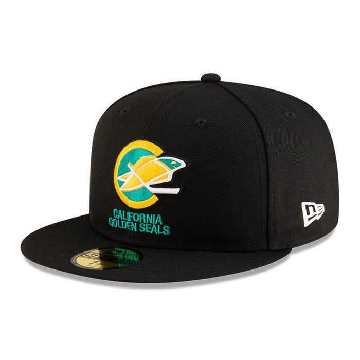 This is a California Golden Seals NHL Basic Black 59FIFTY Fitted Cap 1