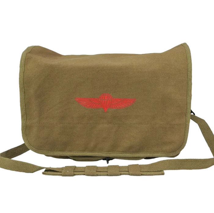 Canvas Paratrooper Emblem Messanger Bag - Army and Outdoors - Shoulder Bags