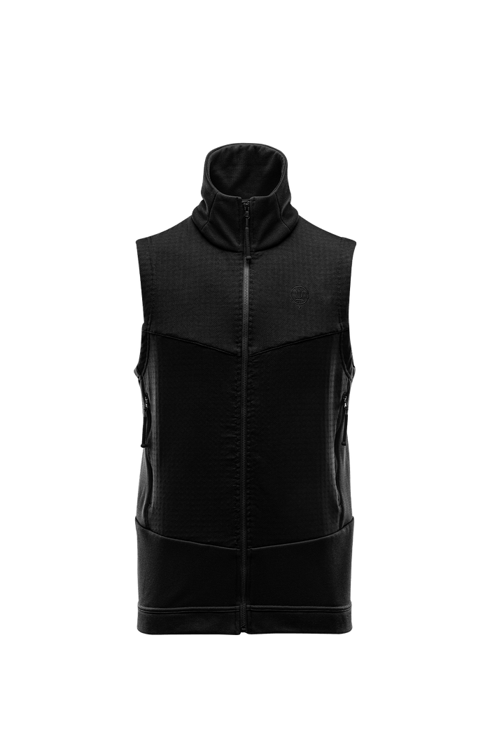 SM Cut of Out Centurion Alpine Gilet In Obsidian Black (GM)