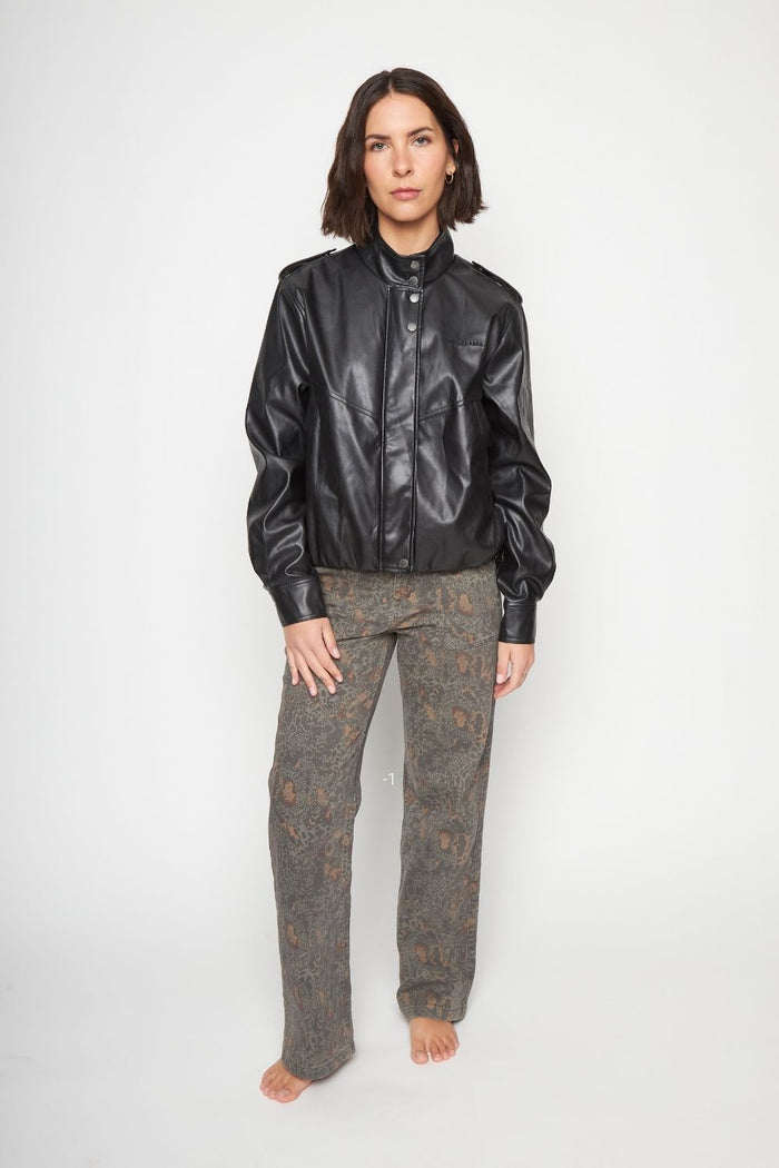 Chaqueta Maite PU Reciclada Negra Mujer