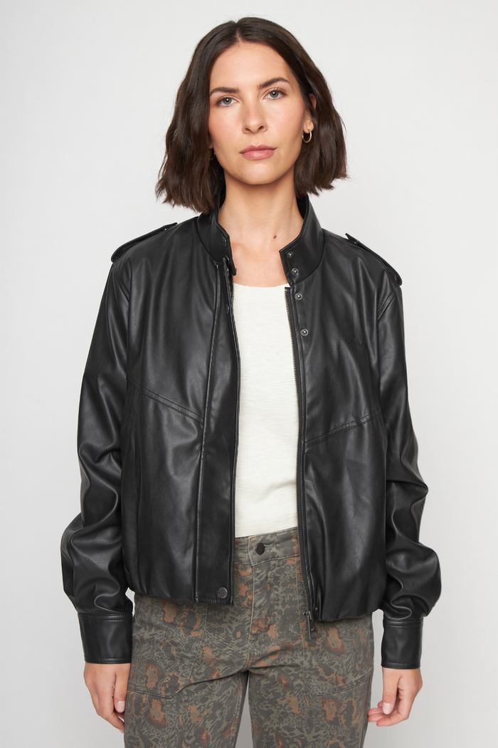 Chaqueta Maite PU Reciclada Negra Mujer