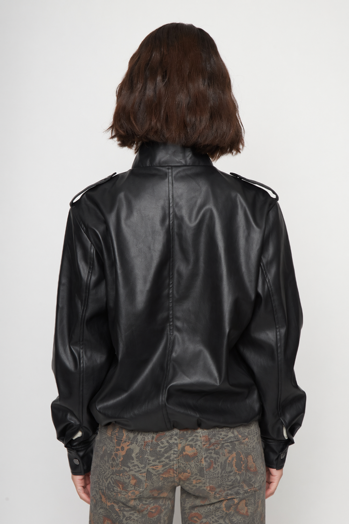 Chaqueta Maite PU Reciclada Negra Mujer