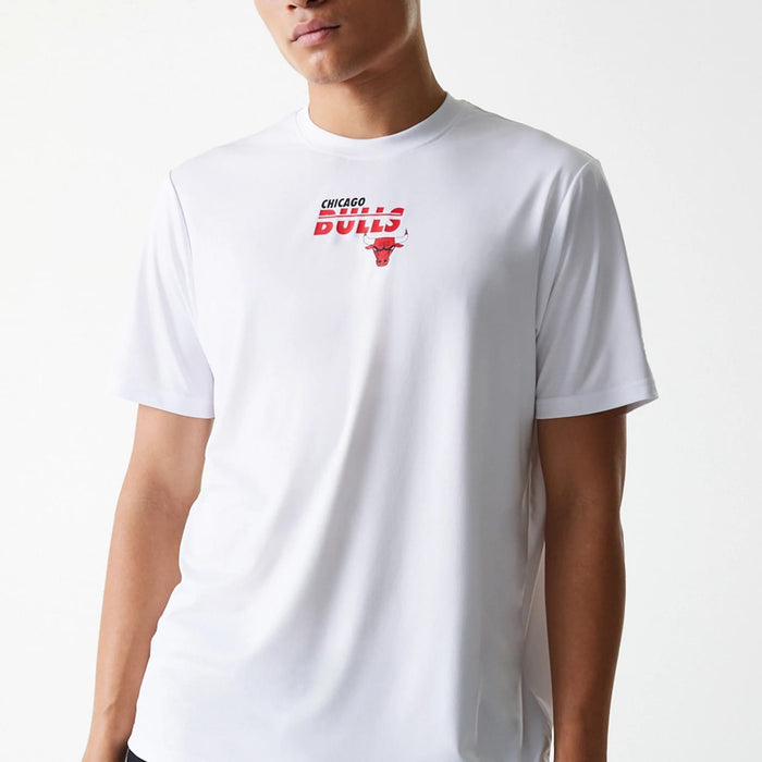 The Male model is wearing Chicago Bulls NBA Essentials White T-Shirt 4