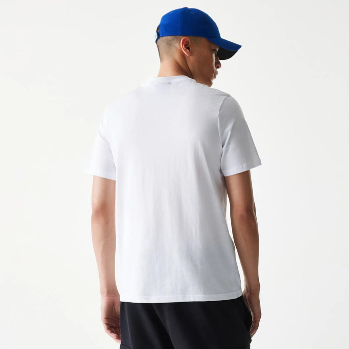 The Male model is wearing Chicago Cubs MLB Regular White T-Shirt 2