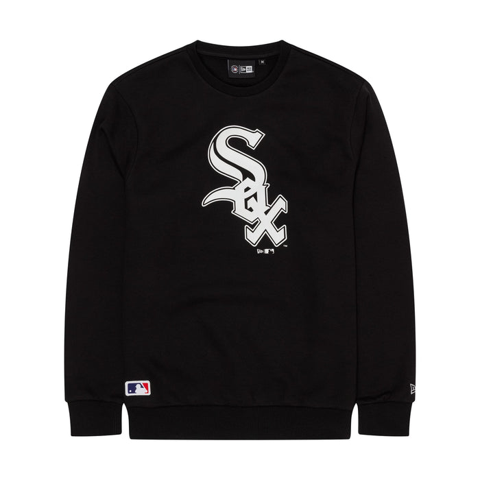 The Male model is wearing Chicago White Sox MLB Regular Black Crew Neck Sweater 1
