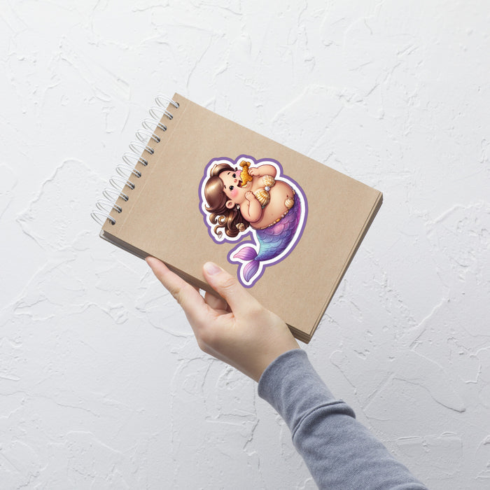 Chubby Mermaid Sticker | Cute Curvy Body Positive Vinyl Decal | Self-Love & Fat Fantasy Art | Worldwide Shipping