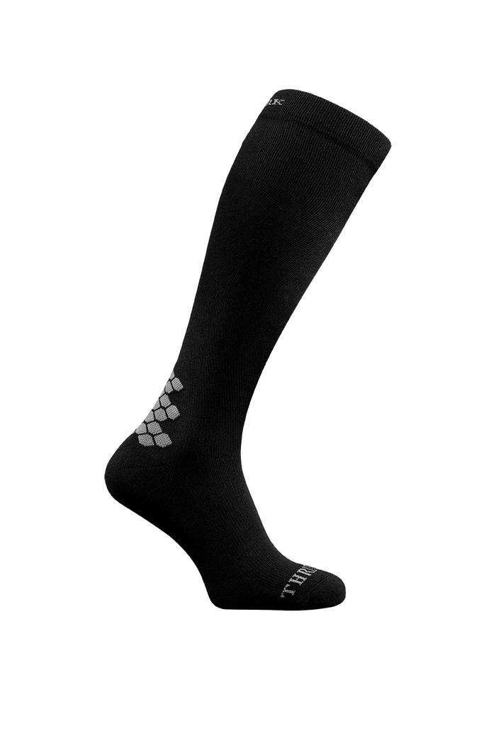 SM Cut of Out Compression Socks In Obsidian Black  (GM)
