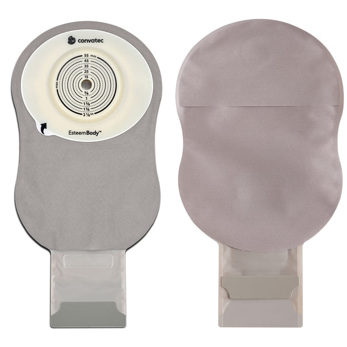 ConvaTec Esteem Body One-Piece Ostomy Pouch, Convex Trim to Fit, Drainable, 11" Length, Box of 10 - 423653 - LL Medico