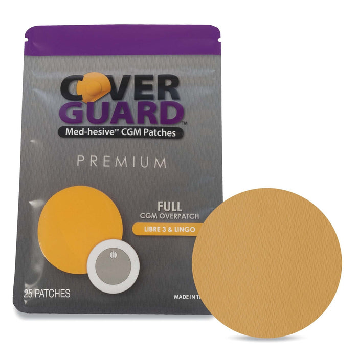 CoverGuard Sensor Overpatches for FreeStyle Libre 3, Tan, 25 Count - 101-101T-Pack - LL Medico