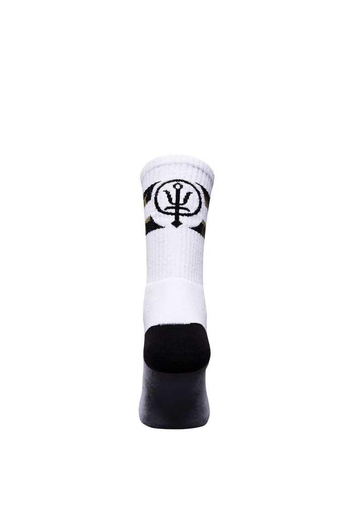 SM Cut of Out Crew Socks Camo In Optic White Camo (GM)