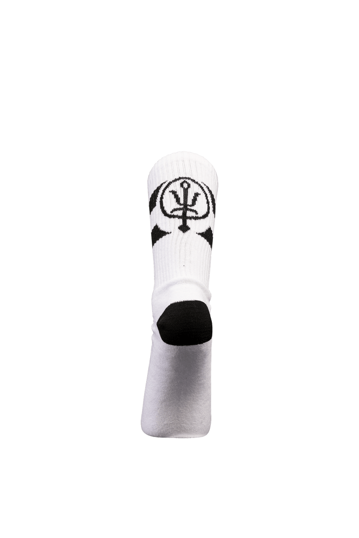SM Cut of Out Crew Socks In Optic White (GM)
