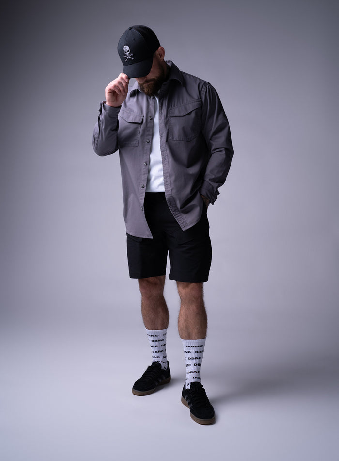 Studio Image Of Dbac Crew Socks In Optic White (SS Model)