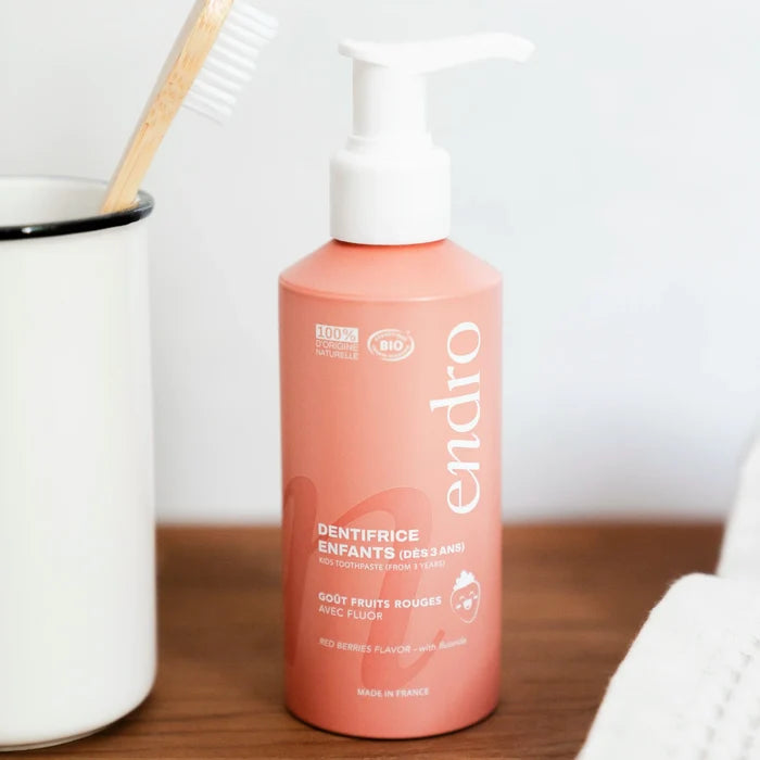 Dentifrice Fluor Enfants Fruits Rouges + Recharge - Endro Cosmetiques