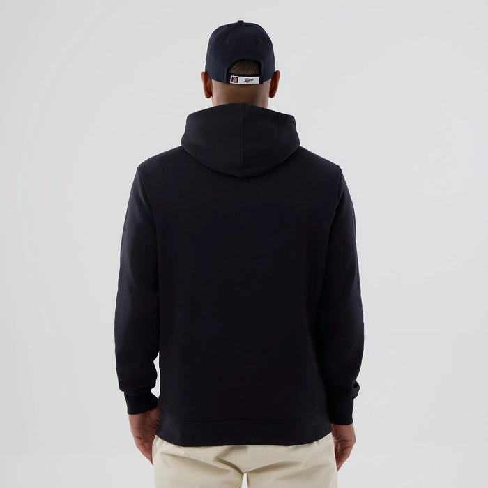The Male model is wearing Detroit Tigers MLB Navy Pullover Hoodie 2