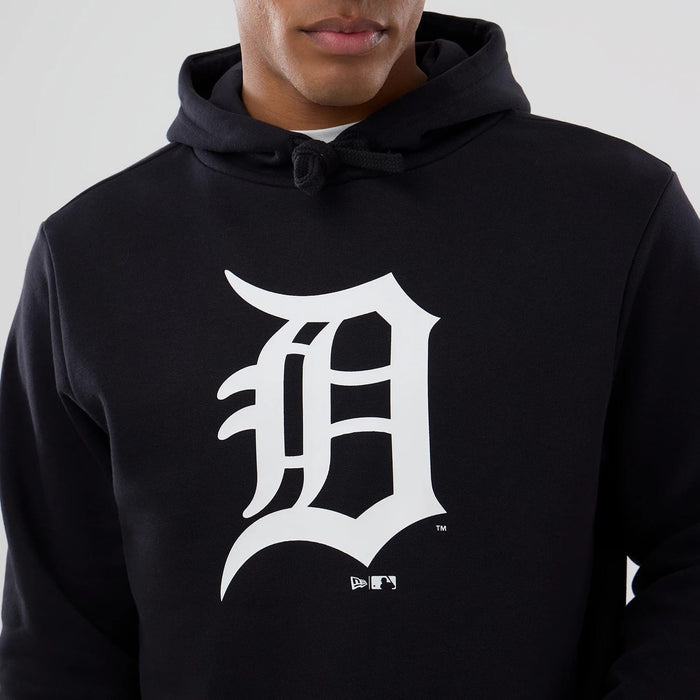 The Male model is wearing Detroit Tigers MLB Navy Pullover Hoodie 3