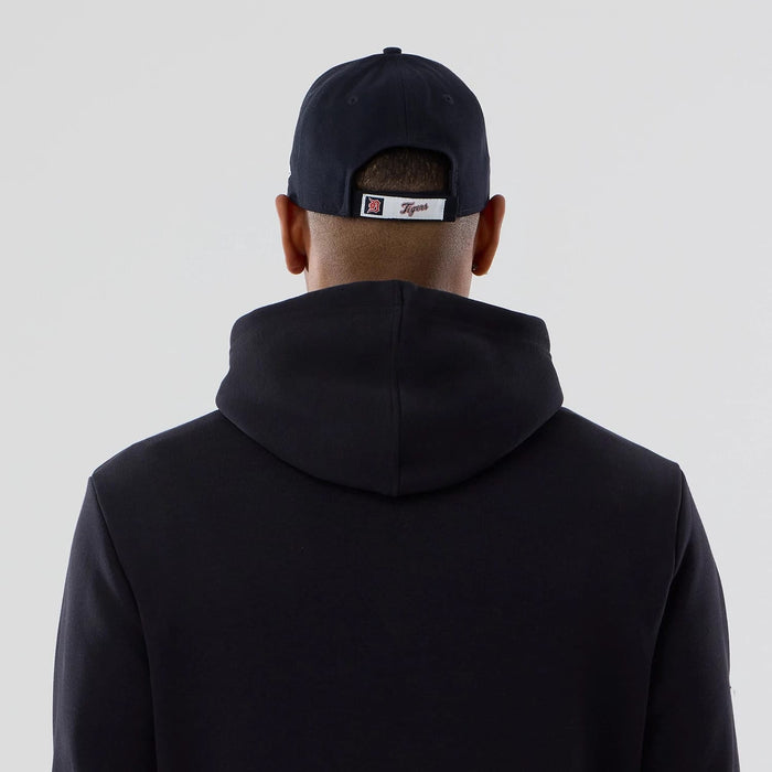 The Male model is wearing Detroit Tigers MLB Navy Pullover Hoodie 7