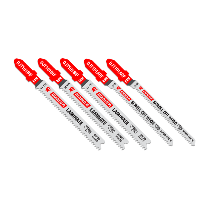 Diablo Bi-Metal T-Shank Jig Saw Blade Set for Laminate Cutting