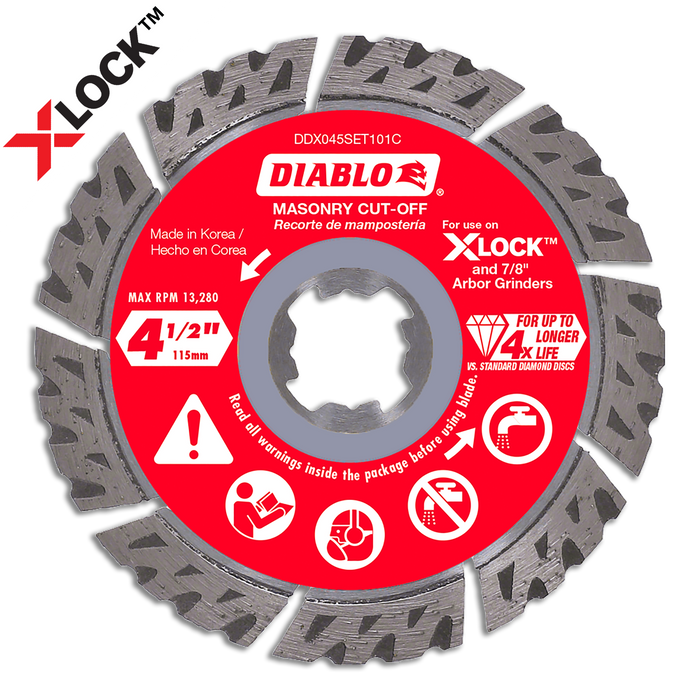 Diablo Diamond Segmented Turbo Masonry Cut-Off with X-LOCK Arbor