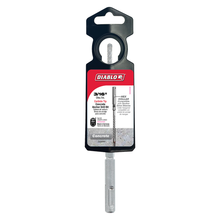 Diablo SDS-Plus Full Carbide Head Concrete Anchor Hammer Drill Bit