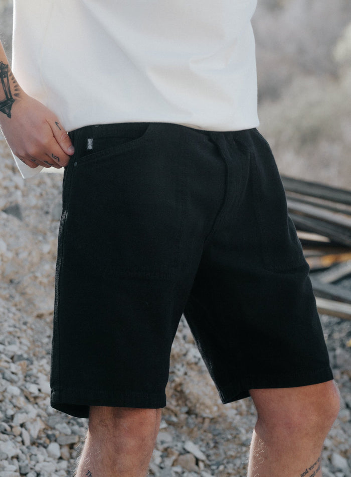 Creative Image Of Dissident Canvas Shorts In Obsidian Black (ITF)