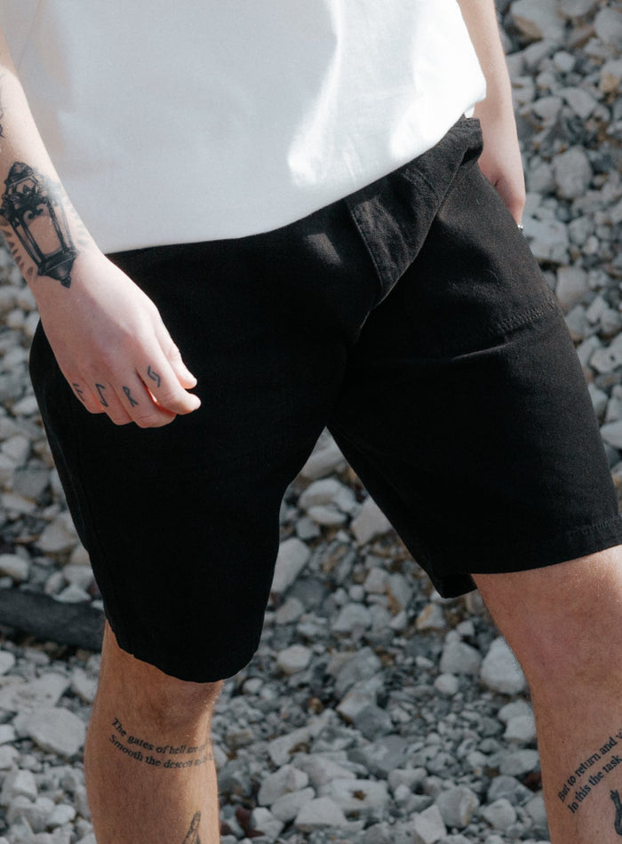 Creative Image Of Dissident Canvas Shorts In Obsidian Black (ITF)