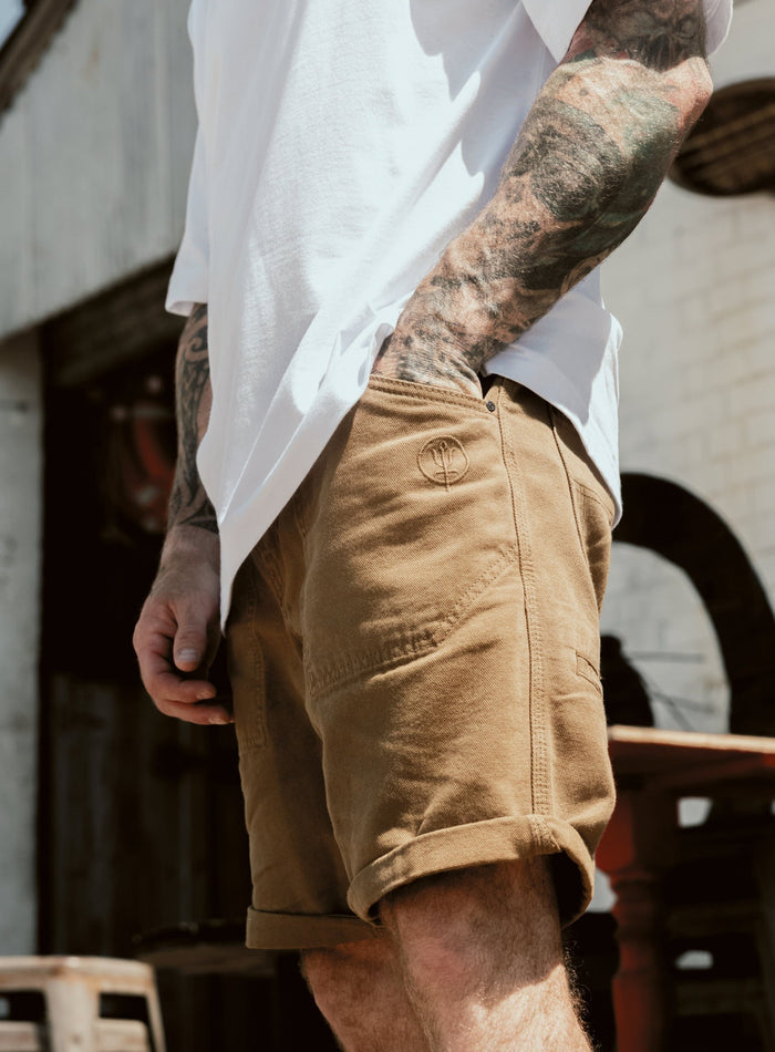 Creative Image Of Dissident Canvas Shorts In Coyote Brown (ITF)