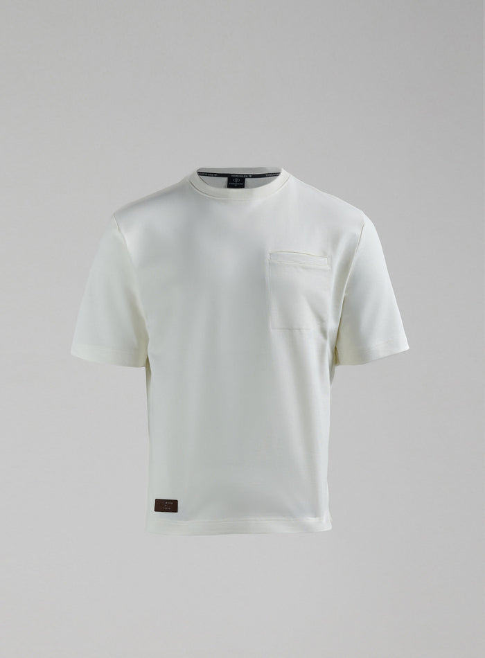Hem Cut Out Image of Dissident Heavy T-Shirt In Optic White (GM)