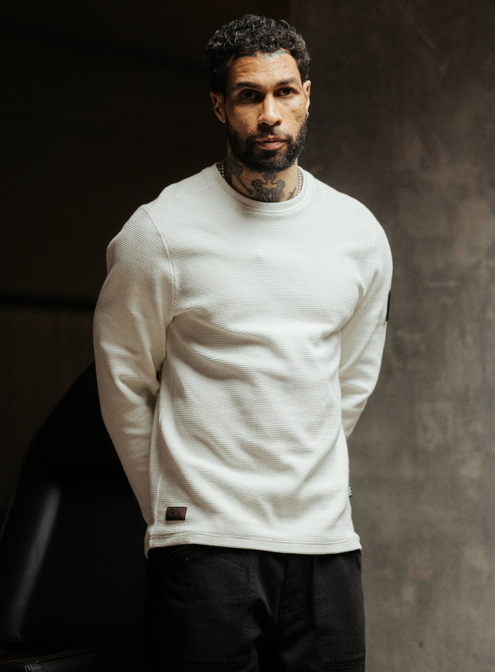 Creative Image Of Dissident Waffle Long Sleeve T-Shirt In Optic White (ITF)