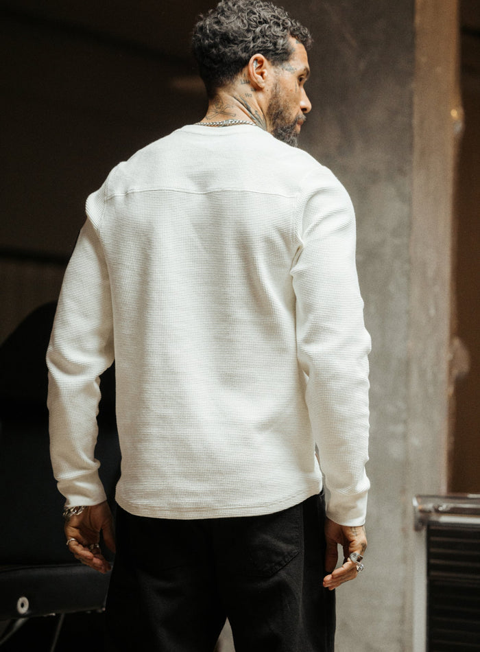 Creative Image Of Dissident Waffle Long Sleeve T-Shirt In Optic White (ITF)