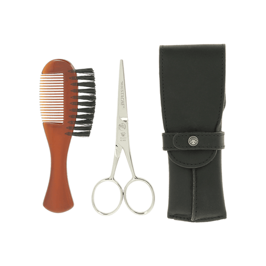 Dovo Beard Care Set in Black Leather Case 806011