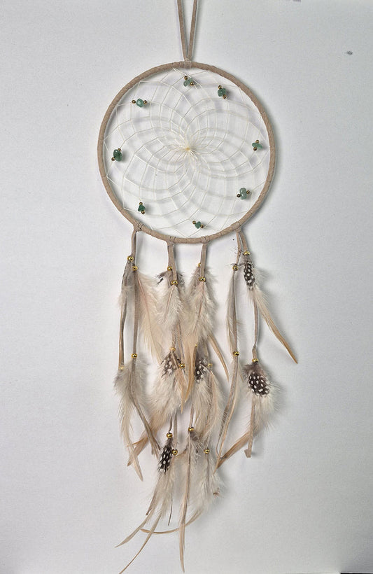 Dream Catcher 6" Tan with Green Aventurine
