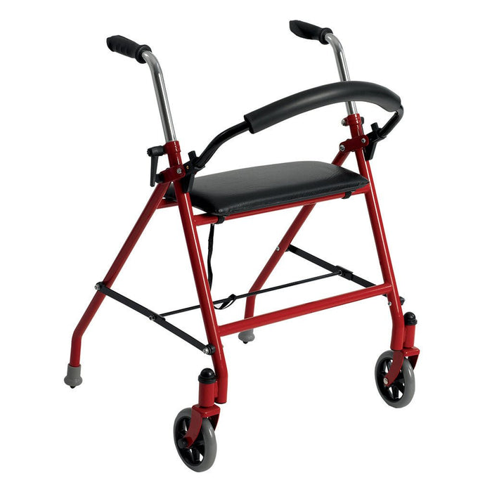 Drive Adult Dual Release Folding Walker w/ Front Wheels - 1239RD - LL Medico