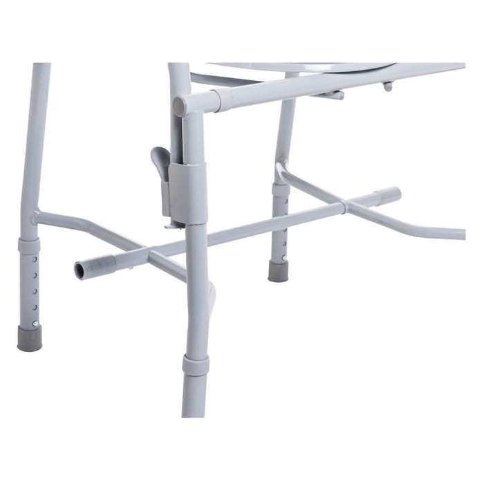 Drive Deluxe Steel Drop-Arm Commode, 13.75" Seat Width, 300 lb Capacity - 11125KD-1-Single - LL Medico