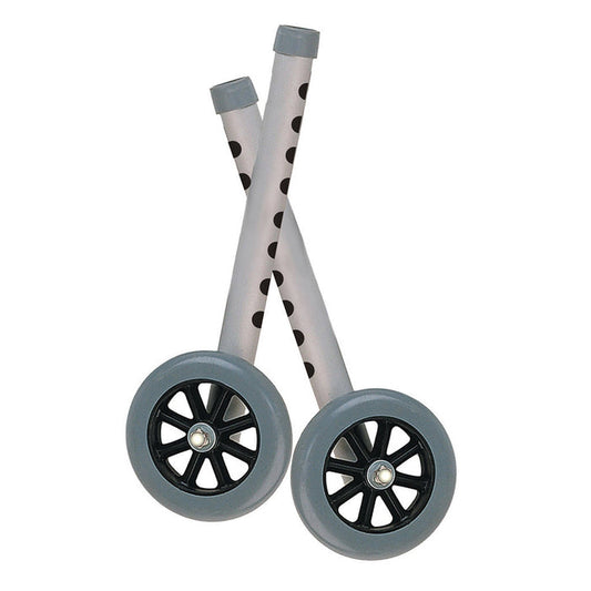 Drive Extended Height Walker Extension Legs with Wheels, 5" - 10108WC-Box - LL Medico