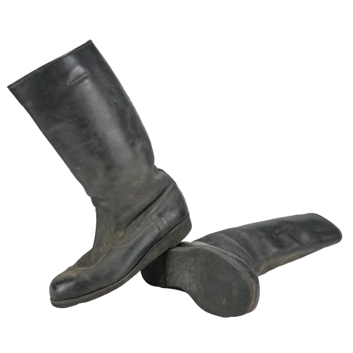 East German Officer Leather Jackboots - 6.5 UK - East German Army Surplus - Boots