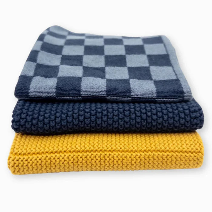 Ecovask Dish Cloth 3pc Variety Pack Organic Cotton