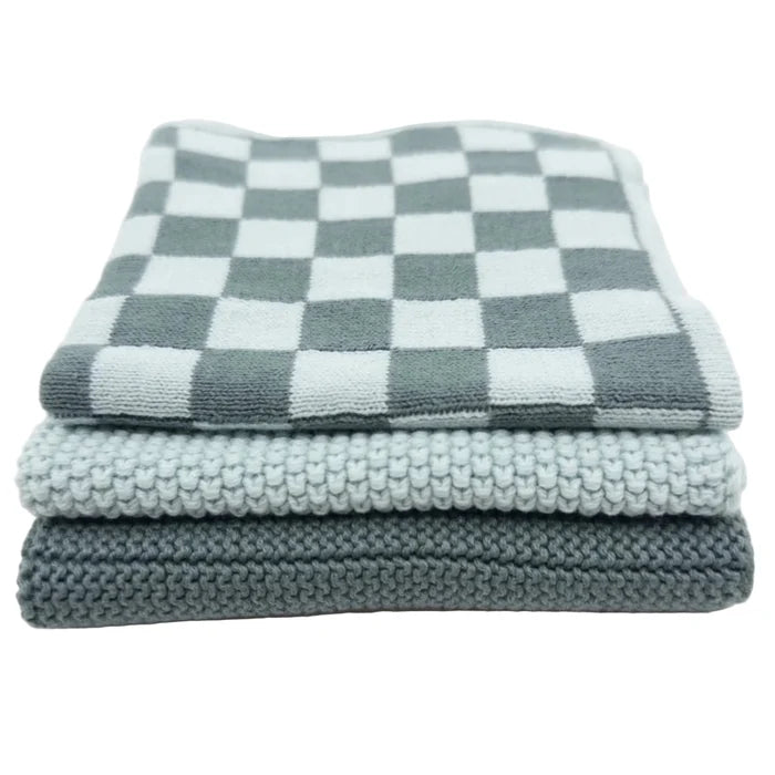 Ecovask Dish Cloth 3pc Variety Pack Organic Cotton